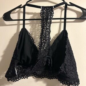 Mudd Black Crochet Bralette
